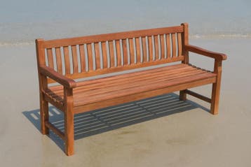 Rockwood® Tuinbank Massief Luxe Hardhout/Parkbank Mahonie, Ophalen of Verzenden, Nieuw, Hout