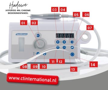 Hadewe Hyprios Chrome 5 Pedicuremotor -  Voor Professionals, Voetverzorging