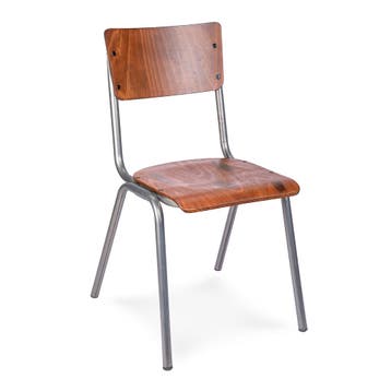 Stoel Old School - Stapelbaar - Vintage Metal - Hout - G-Lin, Verzenden, Nieuw in verpakking