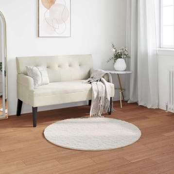 vidaXL Antislip vloerkleed van imitatie konijnenbont OLITE, Verzenden, Nieuw, Crème