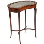Victoriaans niervormig juwelentafeltje mahoniehout ca 1875, Antiek en Kunst, Ophalen of Verzenden
