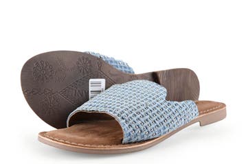 Lazamani Slippers in maat 39 Blauw, Kleding | Dames, Schoenen, Slippers, Lazamani, Zo goed als nieuw, Verzenden