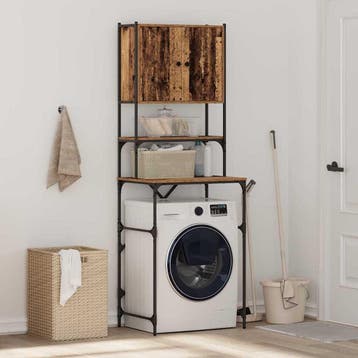 vidaXL Wasmachinekast Oud hout 68 x 48,5 x 194 cm Bewerkt, Witgoed en Apparatuur, Verzenden, Nieuw