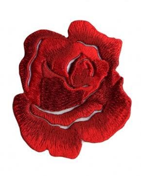 Strijkapplicatie Roos Rood (6,5cmx6,5cm), Hobby en Vrije tijd, Nieuw