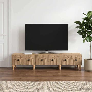 vidaXL TV-kast 147 x 34,5 x 30 cm Artisanaal eiken Bewerkt, Minder dan 50 cm, Verzenden, Nieuw, Minder dan 100 cm