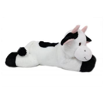 Koe knuffel - zachte pluche - wit/zwart - 50 cm, Verzenden, Nieuw