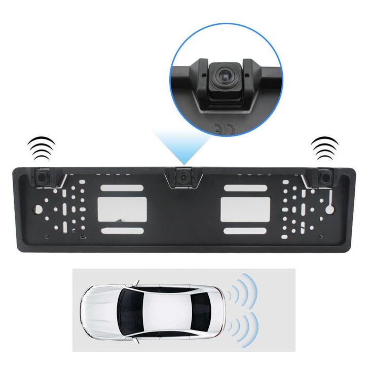 Kentekenplaathouder Camera met Parkeersensoren, Auto diversen, Auto-accessoires, Verzenden