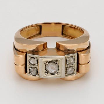 Ring - 18 karaat Roségoud Diamant (Natuurlijk), Nieuw