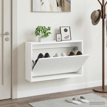 vidaXL Wandgemonteerde Schoenkast ARNHEM 71 x 17 x 43 cm, Verzenden, Nieuw