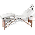 vidaXL Inklapbare massagetafel 4 zones met houten frame, Sport en Fitness, Massageproducten, Verzenden, Nieuw