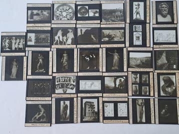 Dr. Franz Stoedtner en anderen. 68 glasdias Romeinse, Nieuw