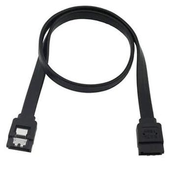 SATA 3 kabel 180/180 50cm Zwart met Clip, Computers en Software, Harde schijven, Ophalen of Verzenden, Nieuw