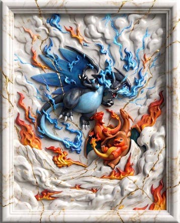 Makayhos - [Canvas] Charizard Evo – Blaze Sovereign, Nieuw