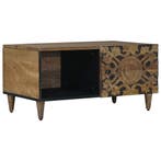 vidaXL Salontafel Bruin 80 x 50 x 40 cm Massief Mango Hout, Huis en Inrichting, Tafels | Salontafels, Verzenden, Nieuw, 50 tot 100 cm