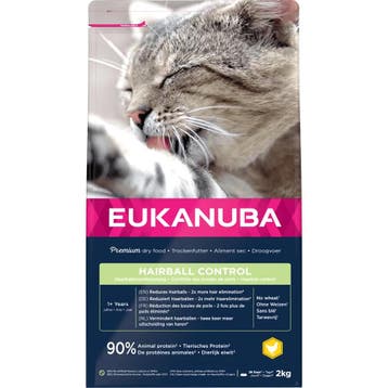 Eukanuba Hairball Control Kip Adult Kattenvoer 10kg, Verzenden, Kat