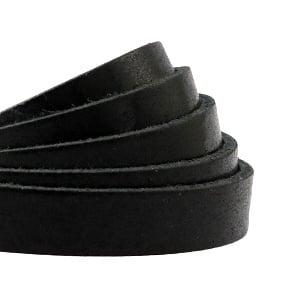 100 cm DQ plat runderleer 10 x 2,5 mm – zwart, Ophalen of Verzenden, Nieuw, Kraal