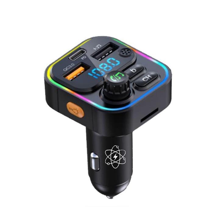 Slimtron C17 FM Bluetooth RGB Transmitter QC3.0 lader, Auto diversen, Auto-accessoires, Nieuw, Ophalen of Verzenden