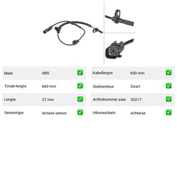 ABS-sensor Achteras Chevrolet Camaro 5.0 (1970-1981), Verzenden, Nieuw, Chevrolet