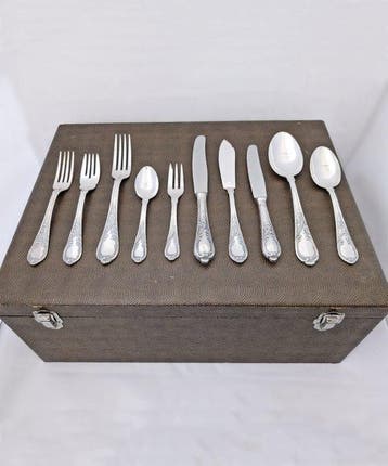 Solingen SILBER 100 - Bestekset voor 12 personen (131) -, Antiek en Kunst