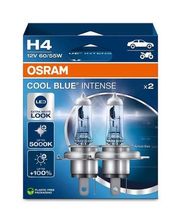 Osram H4 Cool Blue Intense Set 2x 5000K 100% meer licht 6..., Ophalen of Verzenden, Nieuw