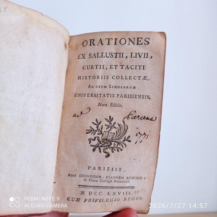 Jean Heuzet - Orationes ex Sallustii, Livii, Curtii, et, Antiek en Kunst, Antiek | Boeken en Bijbels