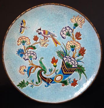 Émaux de Longwy - Bord - Florence decor - Aardewerk -