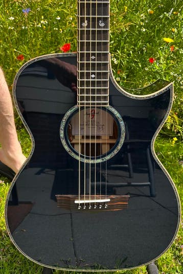 Homestead Orchestral Model Floretine Cutaway OMC Dark Blue, Ophalen of Verzenden, Nieuw, Western- of Steelstringgitaar, Met koffer