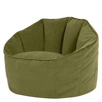Sirena Zitzak Stoel Velvet - Olijfgroen, Verzenden, Nieuw