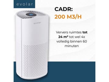 Evolar Pure4 - Luchtreiniger - HEPA 13 Filter - CADR:, Verzenden, Nieuw