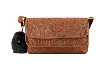 Kipling Clutch Bruin, Verzenden, Zo goed als nieuw, Bruin