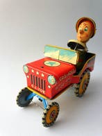 Unique Art - G. I. Joe en zijn stuiterende Jeep - tinnen