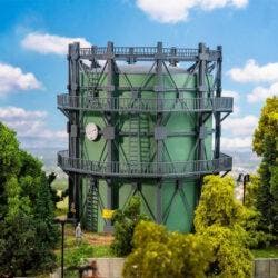Faller H0 Gasometer Met Pijpleidingen 130157, Verzenden, Gelijkstroom of Wisselstroom, Brug, Tunnel of Gebouw, Nieuw