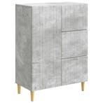 vidaXL Dressoir met lade Betongrijs 66 x 34,5 x 90 cm, Verzenden, Nieuw, Overige houtsoorten, Minder dan 50 cm