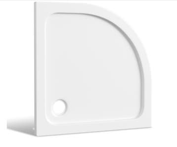 Douchebak 80 x 80 x 4 cm – kwartrond – SMC – wit, Ophalen of Verzenden, Nieuw, Bad