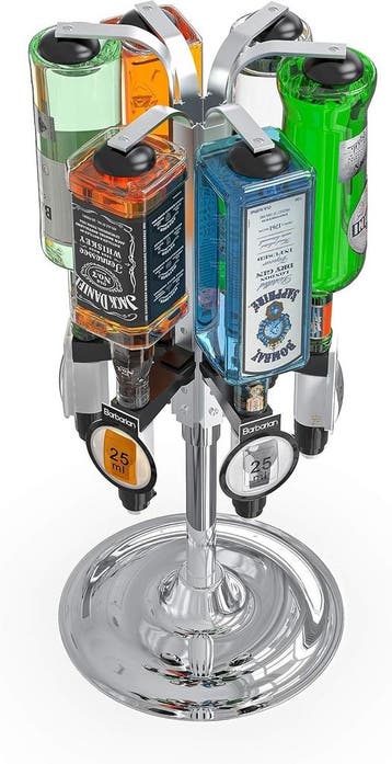 Drankdispenser 6 flessen - Aluminium | Retourdeal 30% Kor..., Ophalen of Verzenden, Nieuw