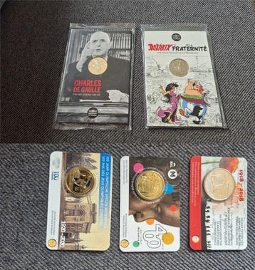 Frankrijk, België. 2,5 Euro / 5 Euro / 10 Euro 2015/2020 (5