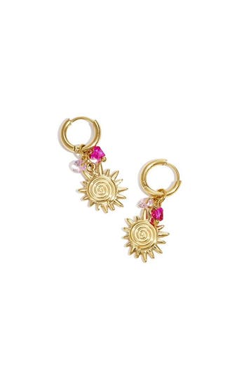 Oorringen met zon charm en kralen (Oorbellen), Sieraden, Tassen en Uiterlijk, Oorbellen, Verzenden, Nieuw, Zilver, Overige materialen
