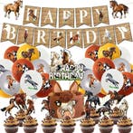 38-delige paarden decoratie set Happy Birthday Wild Horse, Ophalen of Verzenden, Nieuw, Overige soorten