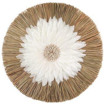 Bazar Bizar Alang Feather Juju - Naturel Wit - Nieuw in, Huis en Inrichting, Ophalen of Verzenden, Nieuw, Wit, Overige materialen