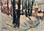 Jean Bréant (1922-1984) - Village sous la neige, Antiek en Kunst