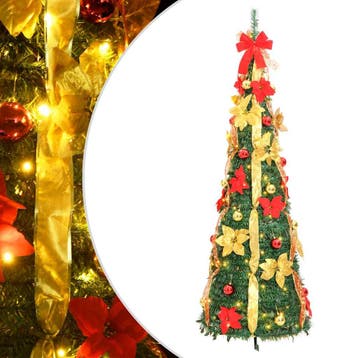vidaXL Kunstkerstboom pop-up 100 LEDs 150 cm groen, Diversen, Kerst, Verzenden, Nieuw