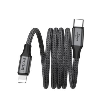 Rixus RXUC66L magnetische oplaadkabel USB-C naar Lightning 1, Verzenden, Nieuw