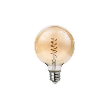 LED Filament Lamp | E27 | 4W | Globe - G95, Ophalen of Verzenden, Nieuw, E27 (groot), Led-lamp