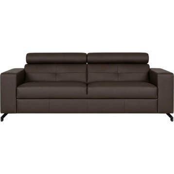 Leren bank Nova - 3 zits, Bohemian, Modern, Scandinavisch, Nieuw, Ophalen of Verzenden, Rechte bank