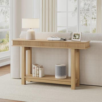 Farmhouse Console Tafel met 2 etages - Houten Entree Tafel m, Verzenden, Nieuw