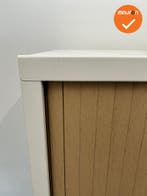 Robberechtse roldeurkast - 105x120x45cm - Wit met beuken deu, Werkplek, Ophalen of Verzenden, Gebruikt, Kast