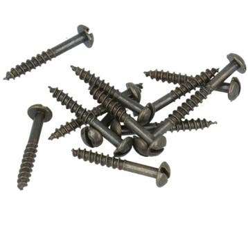 200 stuks bolkopschroef 1,5 x 14 messing antiek, Verzenden, Nieuw