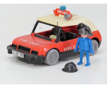 Playmobil 3216 auto brandweercommandant VVP #9566, Ophalen of Verzenden, Gebruikt, Overige typen