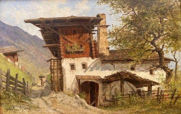 Gabriele Arnhard-Deininger (1855-1945) - Altes Bauernhaus in