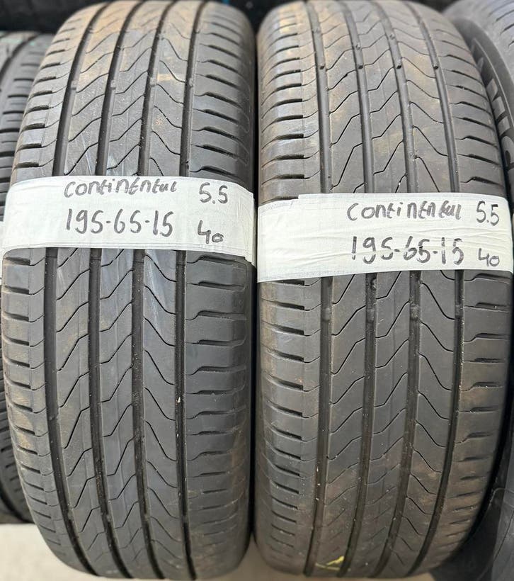 2x 195-65-15 Continental Zomer 2x5.5mm €40 PerBand 196 65 15, Auto-onderdelen, Banden en Velgen, 15 inch, Zomerbanden, 195 mm